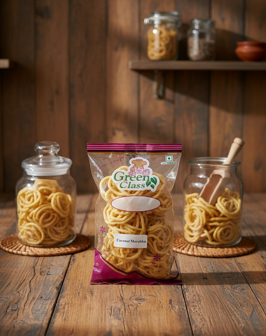 Coconut flavored murukku coils