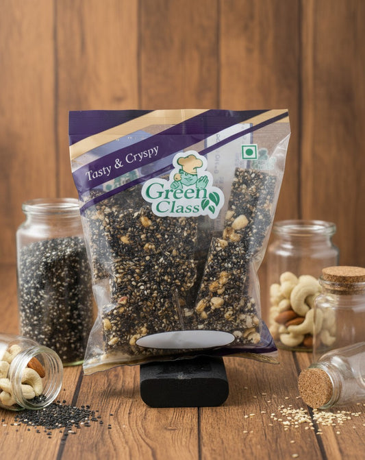 Black sesame burfi pieces made with jaggery