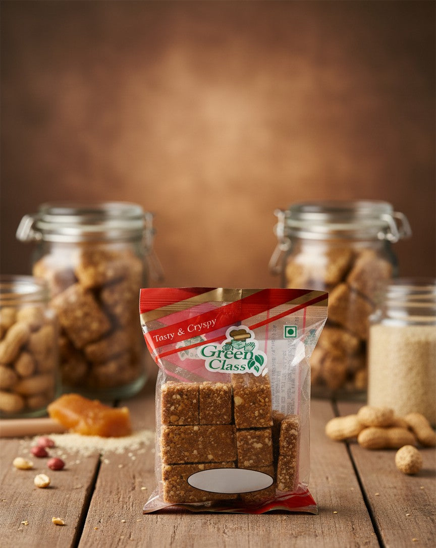 Fine coconut jaggery chikki – traditional crunchy sweet