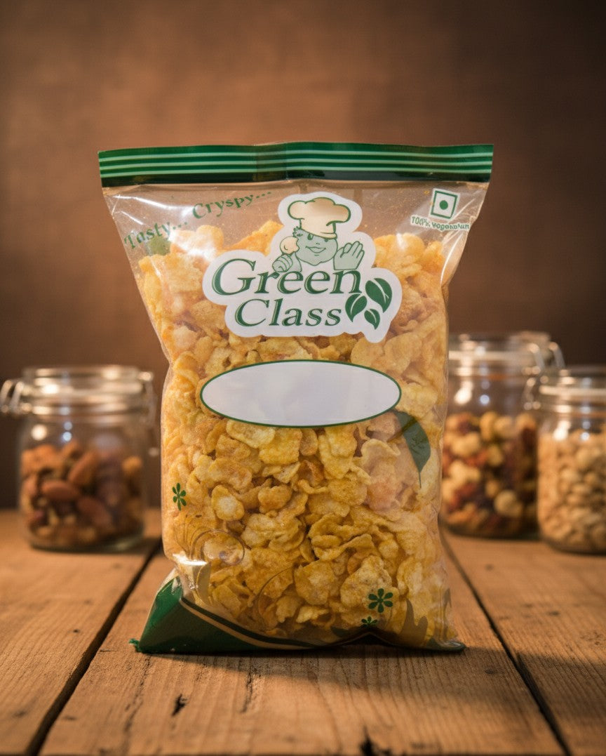 Crispy spiced corn mixture snack