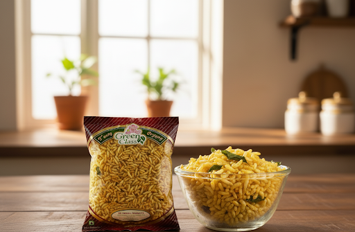 Masala seasoned puffed rice mixture