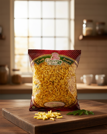 Masala flavored puffed rice