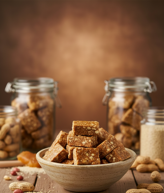 Fine coconut jaggery chikki – traditional crunchy sweet